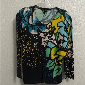 Escada Women's Multicolor Floral Cardigan Sweater
